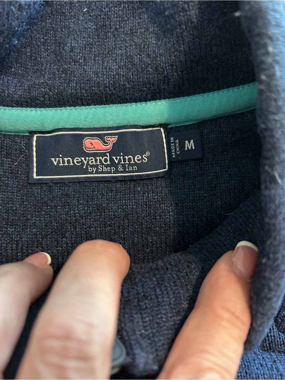 Vineyard Vines Navy 1/4 Zip Pullover